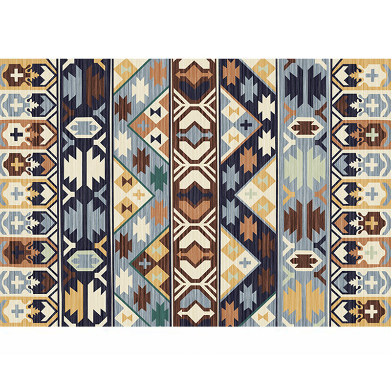 Multicolor vintage gebied Rug polyester streepprint tapijt tapijt niet-slip achterste binnenkleed tapijt voor woonkamer