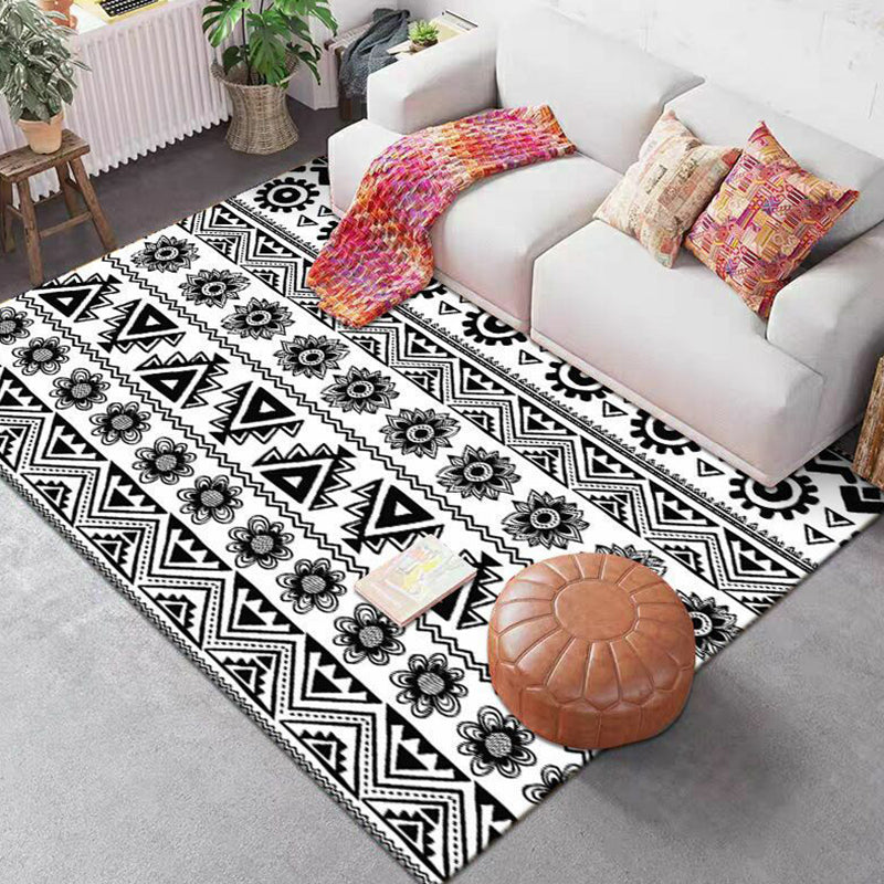 Kleur gemengd woningdecoratie tapijt boho-chic speerpunt tapijtpolyester met niet-slip achterste tapijt