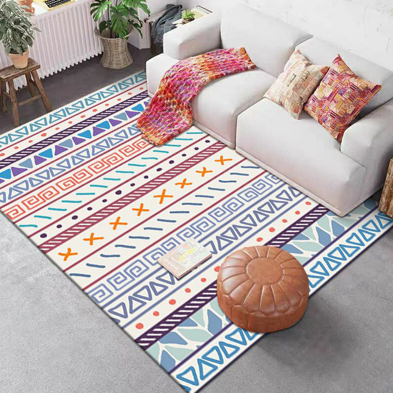 Kleur gemengd woningdecoratie tapijt boho-chic speerpunt tapijtpolyester met niet-slip achterste tapijt