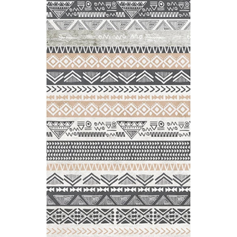 Tapis à imprimé tribal Boho-Chic tapis de support antidérapant pour décoration de maison