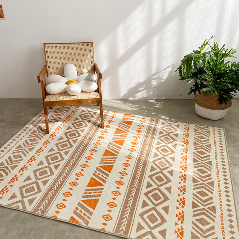 Tapis à imprimé tribal Boho-Chic tapis de support antidérapant pour décoration de maison