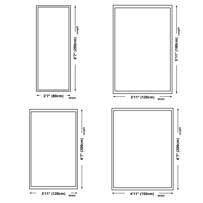 Multicolored Plants Print Rug Contemporary Natural Carpet Friendly Washable Carpet for Living Room