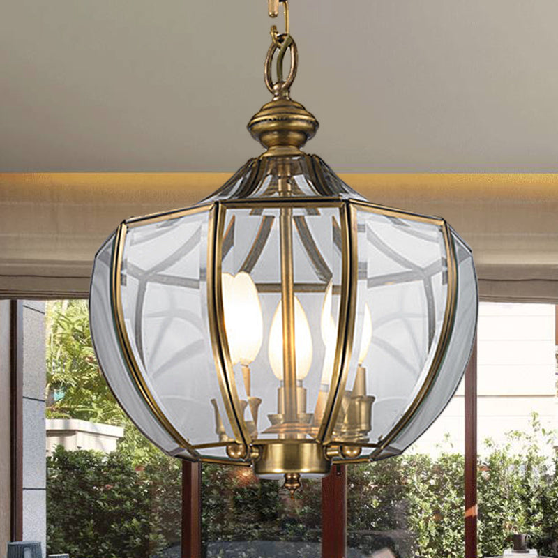 Milk Glass Candle Chandelier Lamp Modern 3 Bulbs Brass Pendant Lighting Fixture with Jar Shade