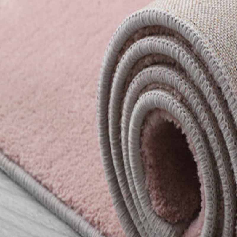 Simple Solid Color Carpet Brown Polyester Indoor Rug Anti-Split Area Rug for Indoor Room