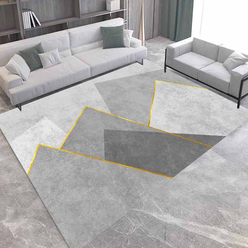 Gele woonkamer binnen tapijt modern geometrisch tapijten polyester wasbaar gebied tapijt