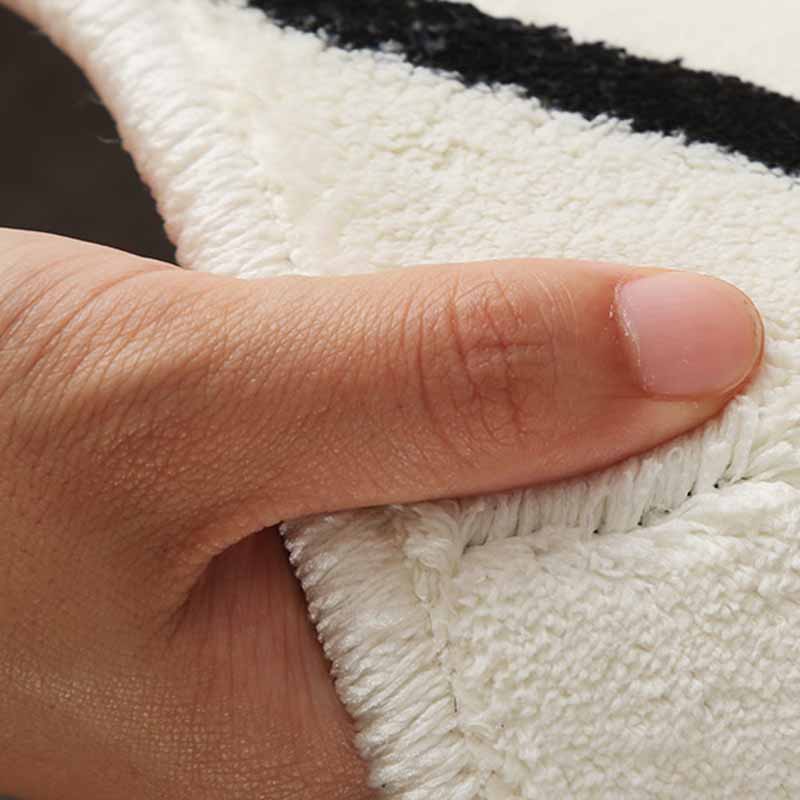 Moderner, farbblockierter Teppich, grauer Polyester-Teppich, rutschfester Teppich für die Inneneinrichtung