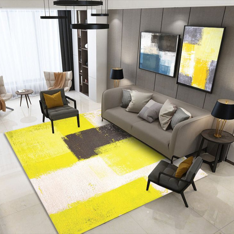 Brown Modern Indoor Carpet Polyester Abstract Area Rug Anti-Split Carpet for Indoor Room