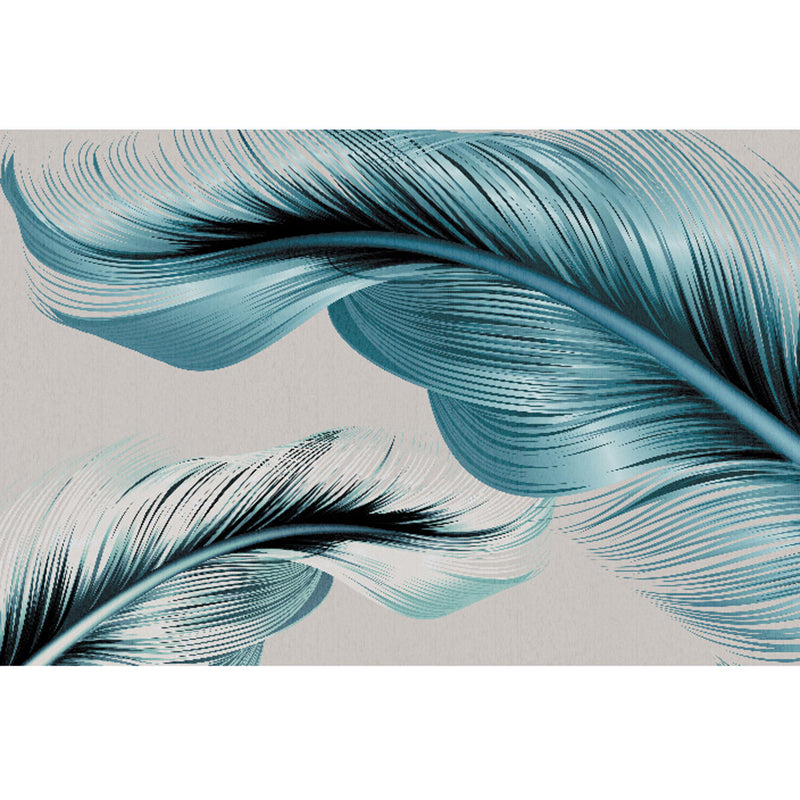 Casual Plants Area Rug Green Polyester Indoor Carpet Non-Split Rug for Indoor Room