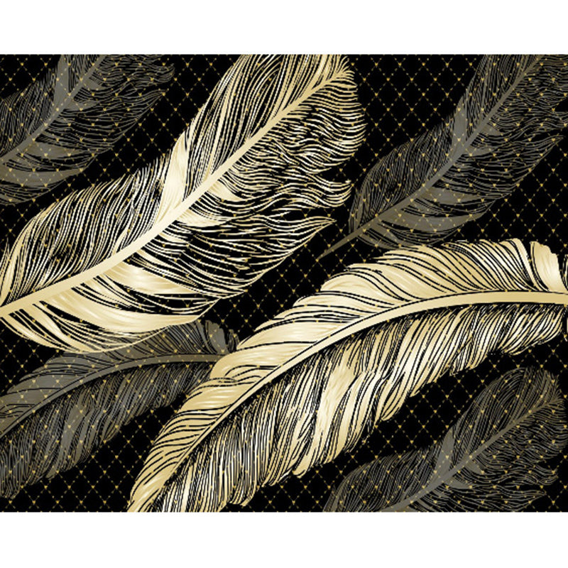 Casual Plants Area Rug Green Polyester Indoor Carpet Non-Split Rug for Indoor Room