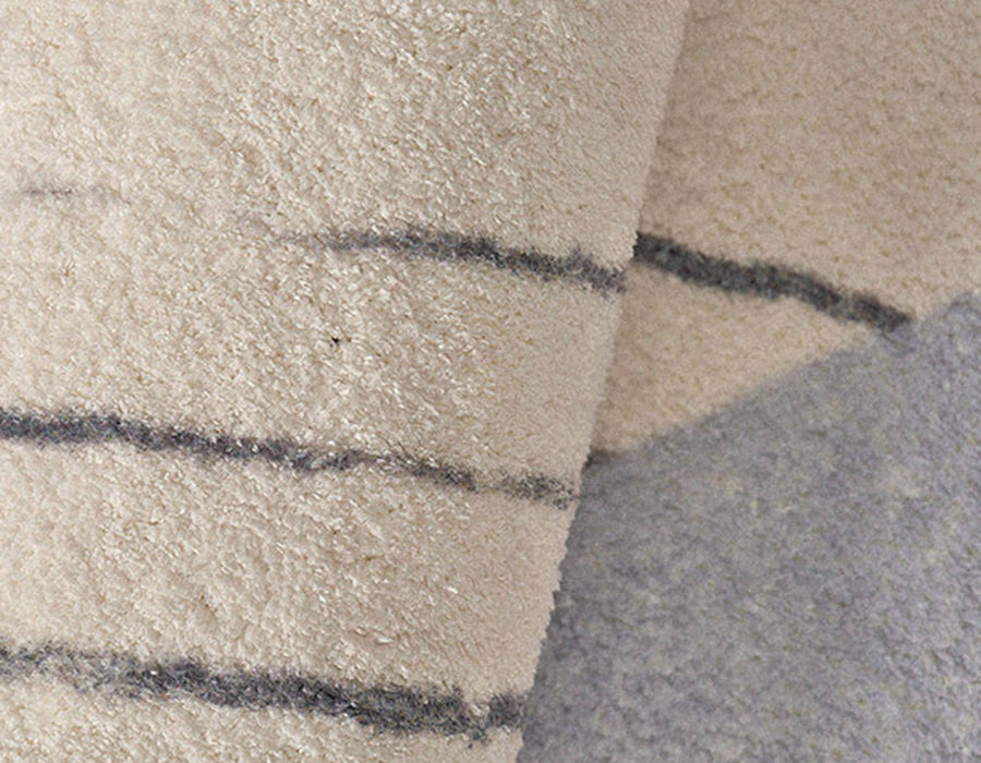 Apricot Abstract Indoor Carpet Polyester Minimalist Rug Anti-Split for Home Decoration