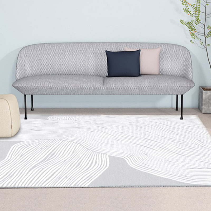 Apricot Abstract Indoor Carpet Polyester Minimalist Rug Anti-Split for Home Decoration