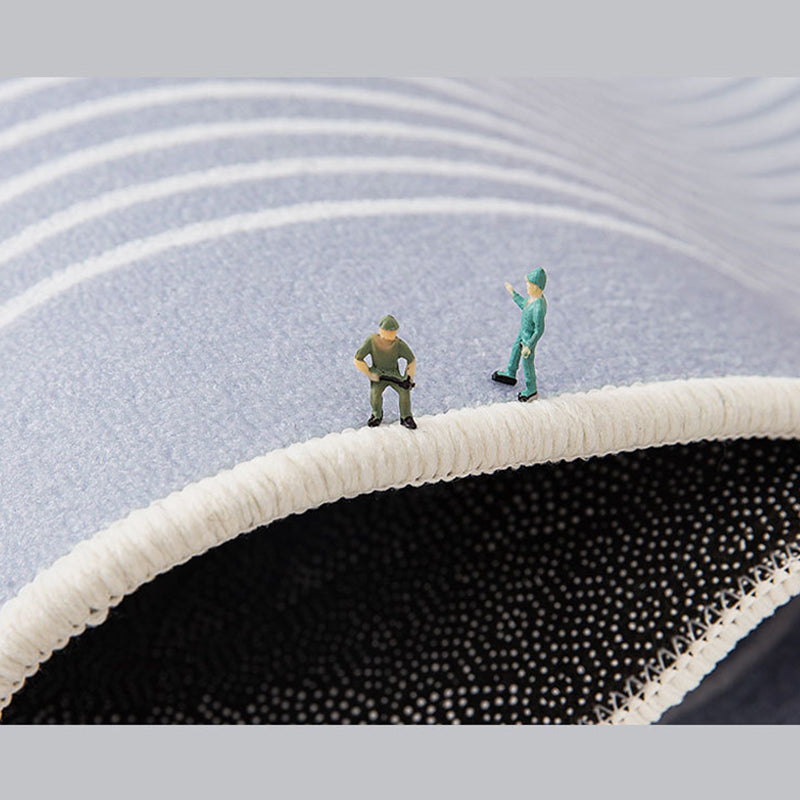 Stylish Grey Tye Dye Carpet Polyester Modern Area Rug Anti-Slip Washable Rug for Home Decor