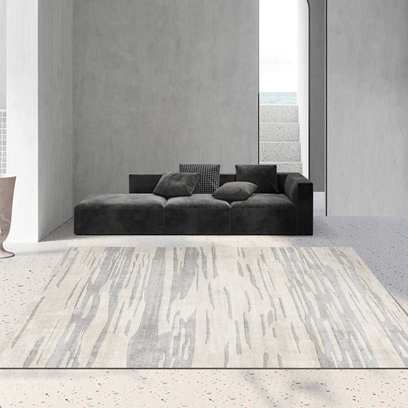 Modern Living Room Area Rug Apricot Polyester Rug Polyester Stain Resistant Area Carpet