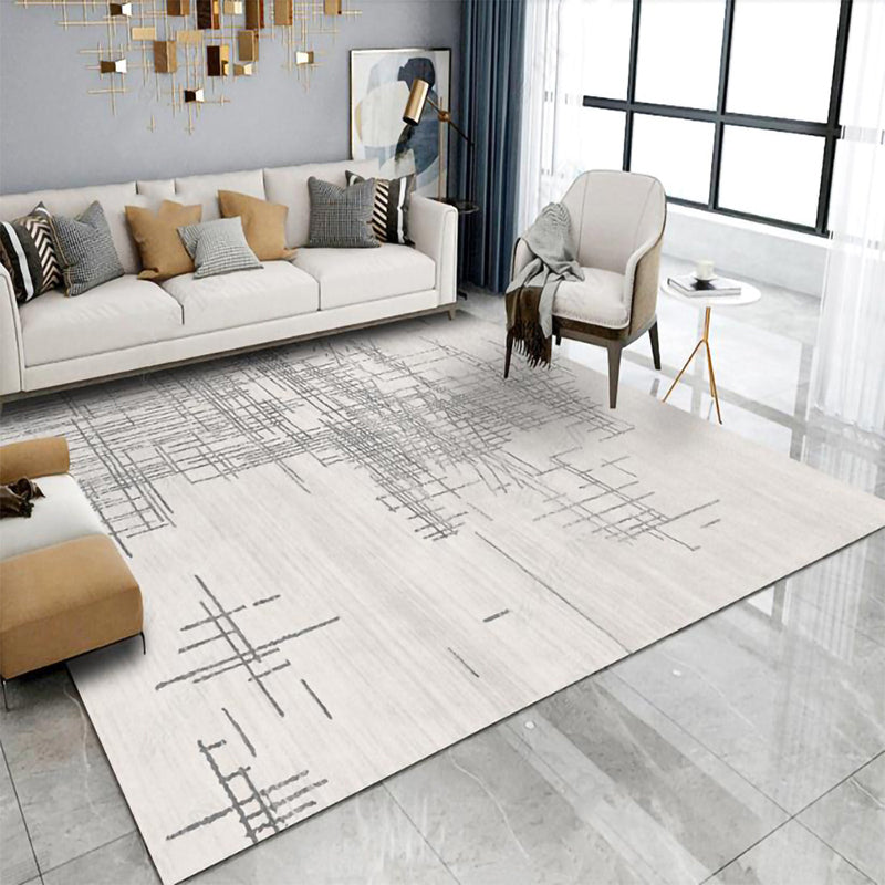 Modern Living Room Area Rug Apricot Polyester Rug Polyester Stain Resistant Area Carpet