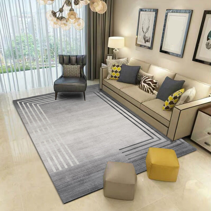 Green Abstract Carpet Polyester Casual Indoor Rug Non-Split Rug for Home Decor