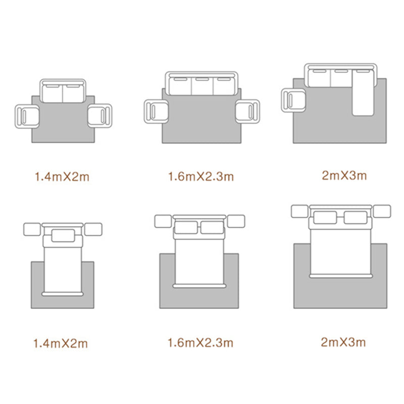 Casual Apricot Carpet Contemporary Washable Rug Indoor Area Rug for Living Room