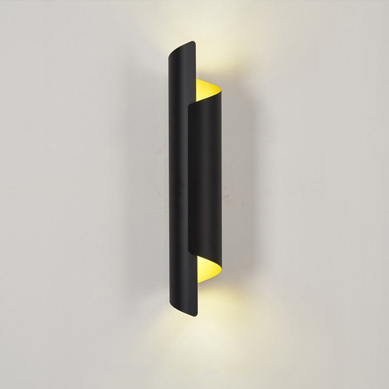 Modern Artistic Cylindrical Wall Sconce Wrought Iron Wall Lamp for Interior Spaces