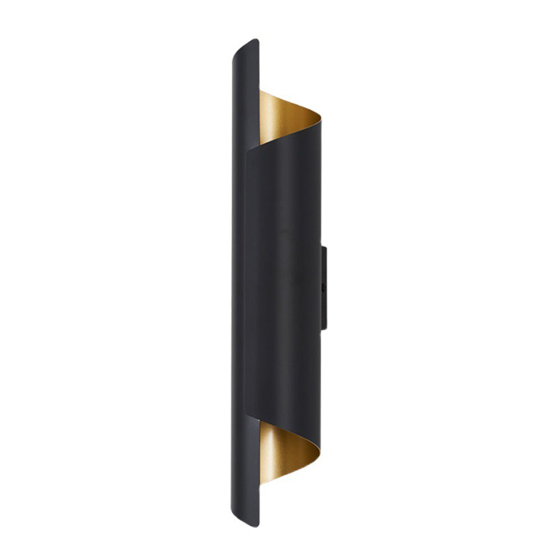 Modern Artistic Cylindrical Wall Sconce Wrought Iron Wall Lamp for Interior Spaces