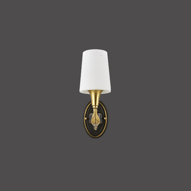 Cone Brass Wall Lamps 1-Light Modern Nordic Wall Mount Lamp for Bedroom