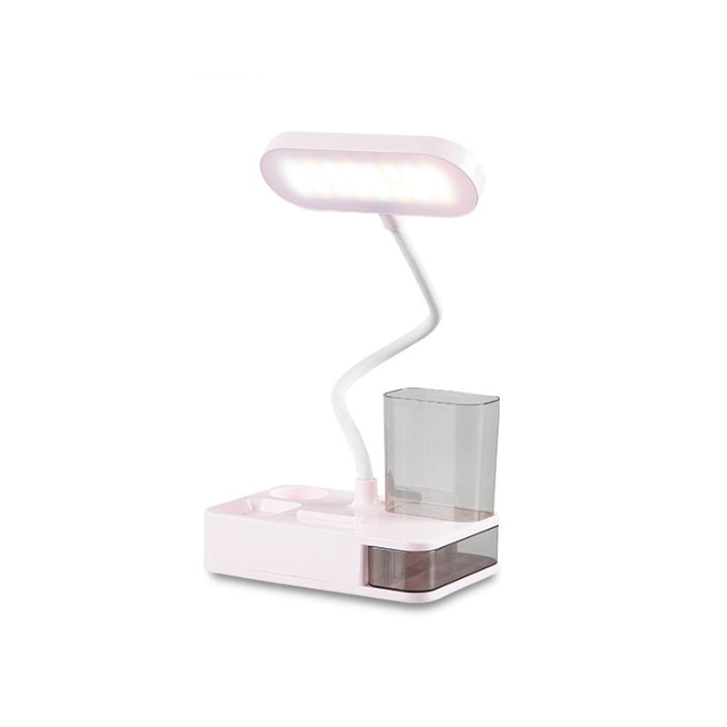 Macaron Rettangolare Reading Lamp Plasticy 1 Head Kids Room Table Light with Port