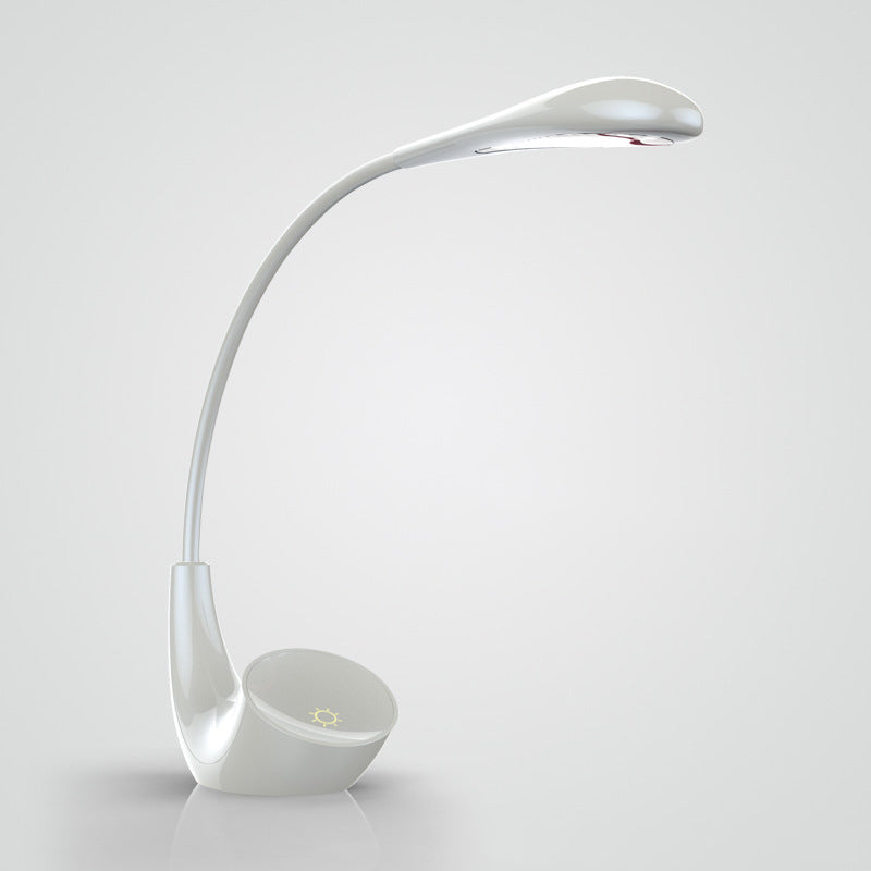 Plastic Flexible Arm Desk Lamp Minimalist LED Rechargeable Reading Light with Touch Control