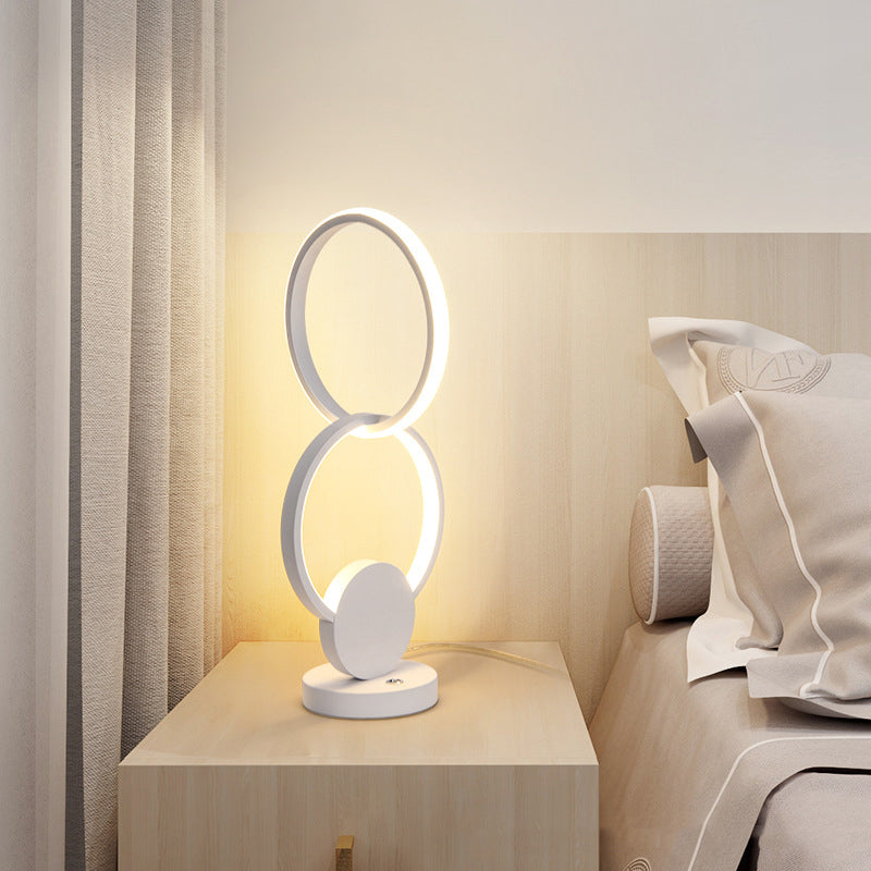 Lampada a doppio anello artistico Lampa da comtore