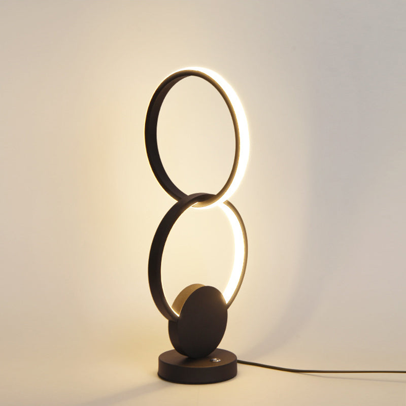 Lampada a doppio anello artistico Lampa da comtore