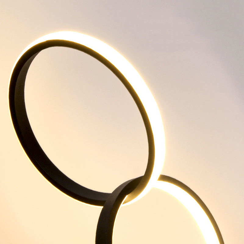 Lampada a doppio anello artistico Lampa da comtore