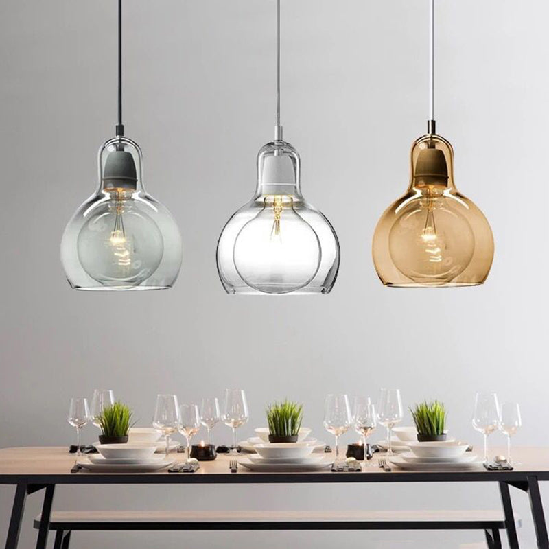 1 luminaires suspendus en forme de gourde légère