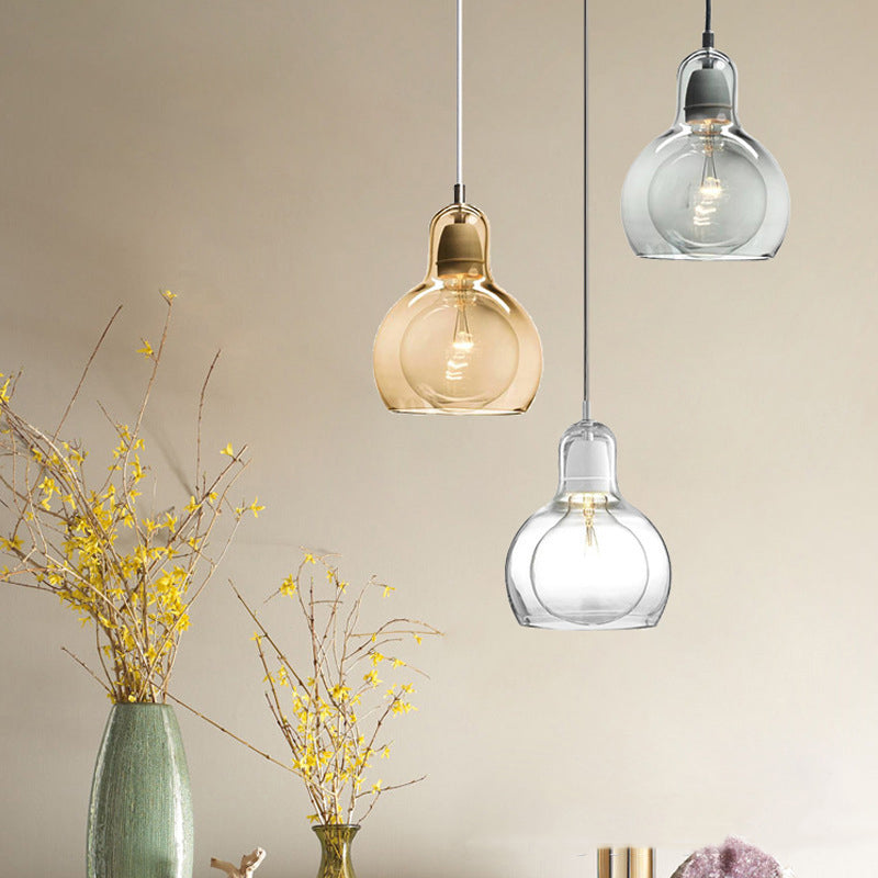 1 luminaires suspendus en forme de gourde légère