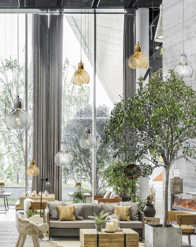 1 luminaires suspendus en forme de gourde légère