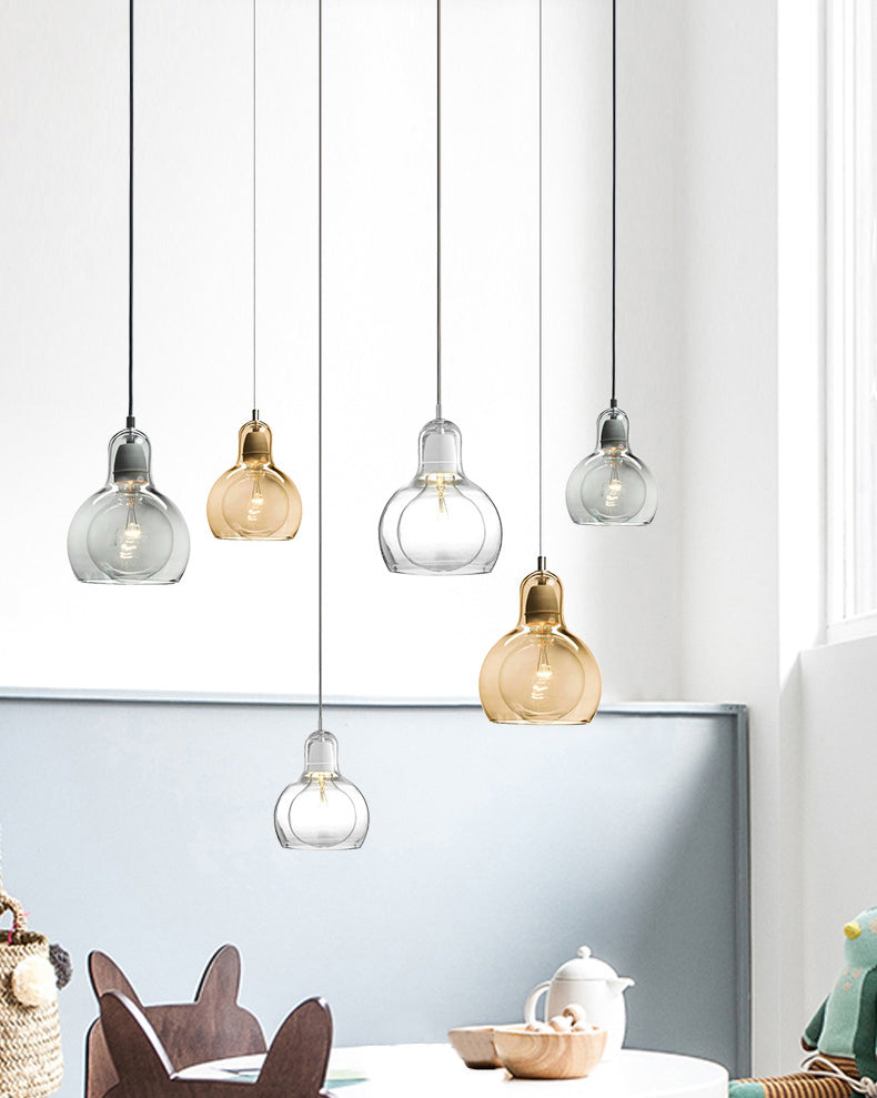 1 luminaires suspendus en forme de gourde légère