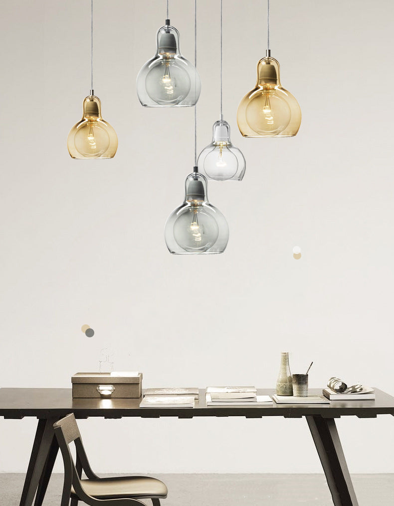 1 luminaires suspendus en forme de gourde légère