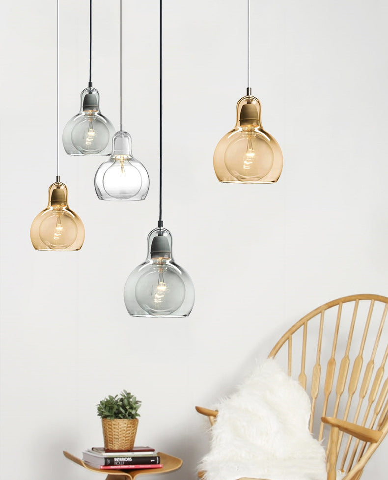 1 luminaires suspendus en forme de gourde légère