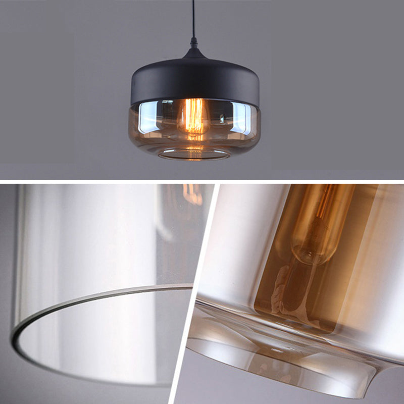 1 lumière suspendue au plafond suspension en verre contemporain suspension suspendue pour le restaurant