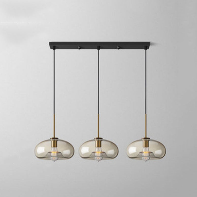 3 Lights Hanging Ceiling Lights Contemporary Glass Hanging Pendant Lights for Restaurant
