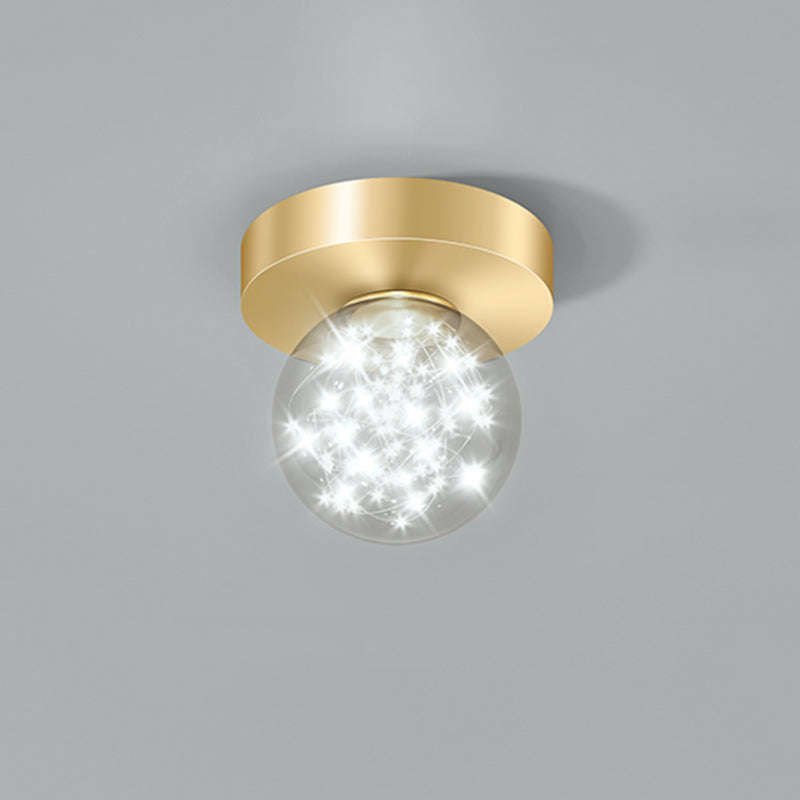 Global Glass Plafonnier moderne à 1 lumière à montage encastré à LED pour couloir