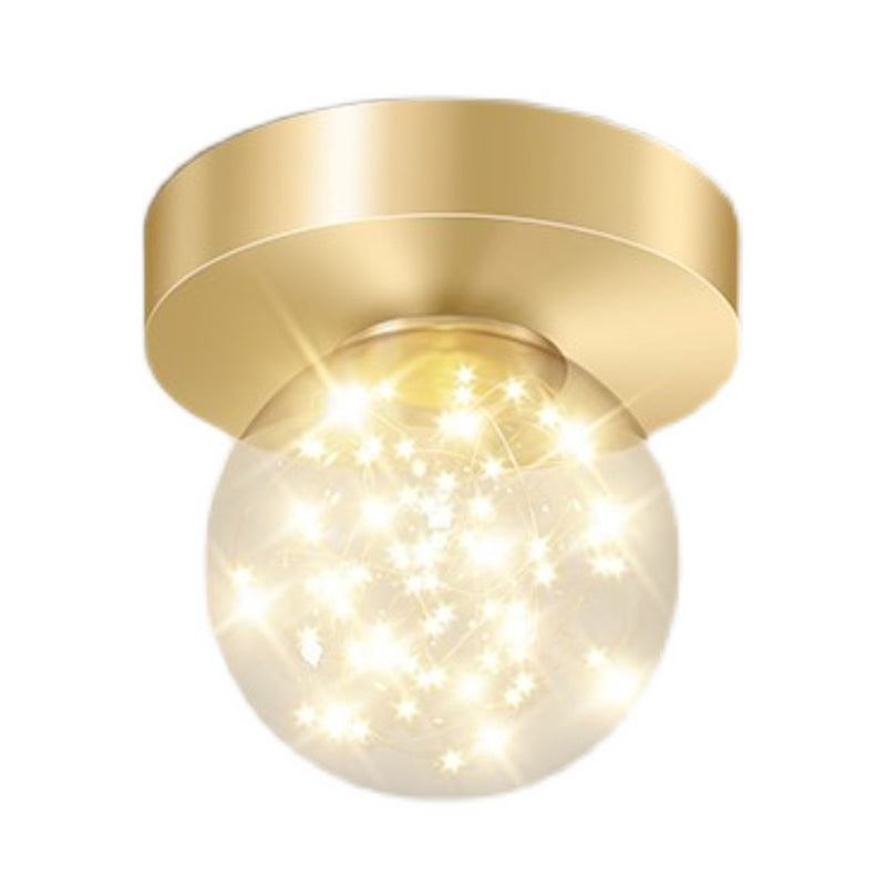Global Glass Plafonnier moderne à 1 lumière à montage encastré à LED pour couloir