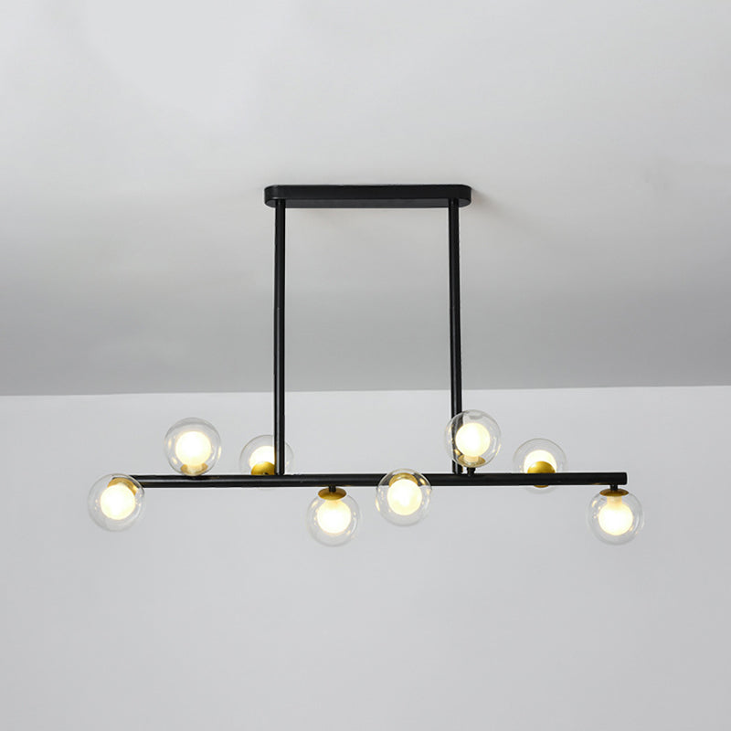 Modern Fashionable Sputnik Island Light Wrought Iron Pendant Light with Clear Glass Shade