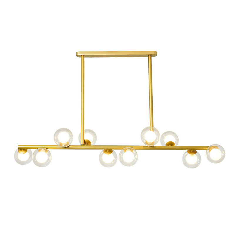 Modern Fashionable Sputnik Island Light Wrought Iron Pendant Light with Clear Glass Shade