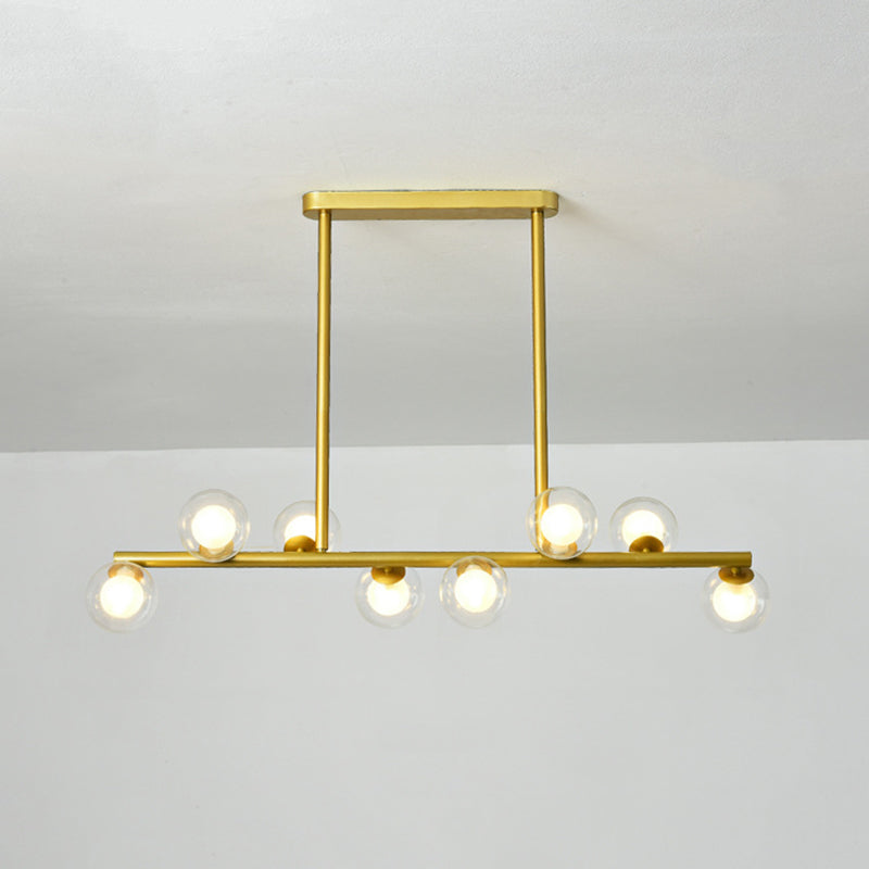 Modern Fashionable Sputnik Island Light Wrought Iron Pendant Light with Clear Glass Shade