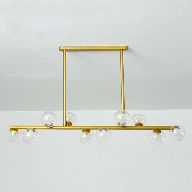 Modern Fashionable Sputnik Island Light Wrought Iron Pendant Light with Clear Glass Shade