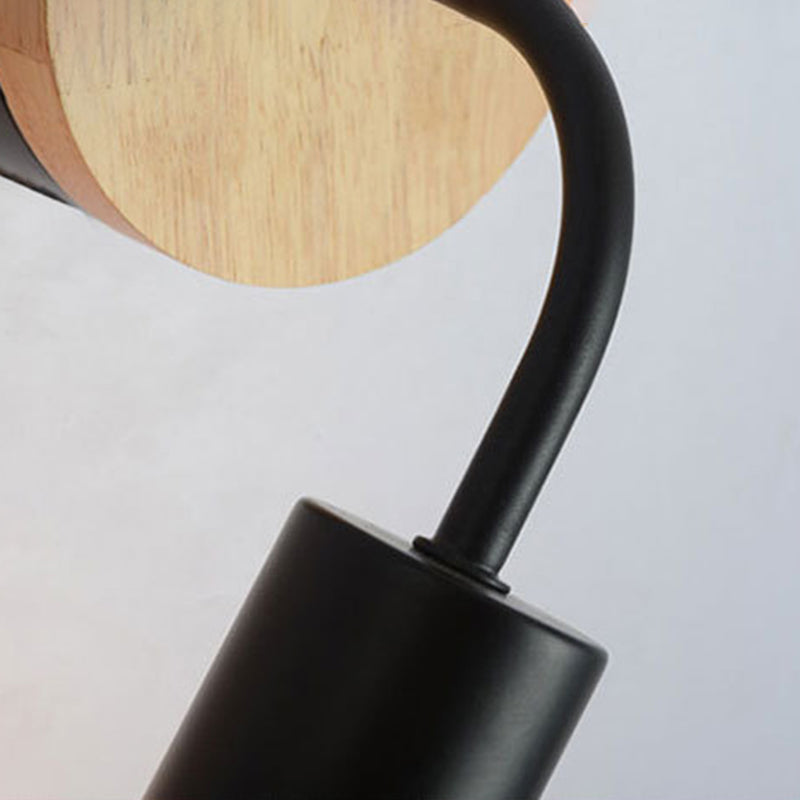 No-Bulb Sconce Light Fixture Contemporary Style Wood Bedroom Wall Mount Light Fixture