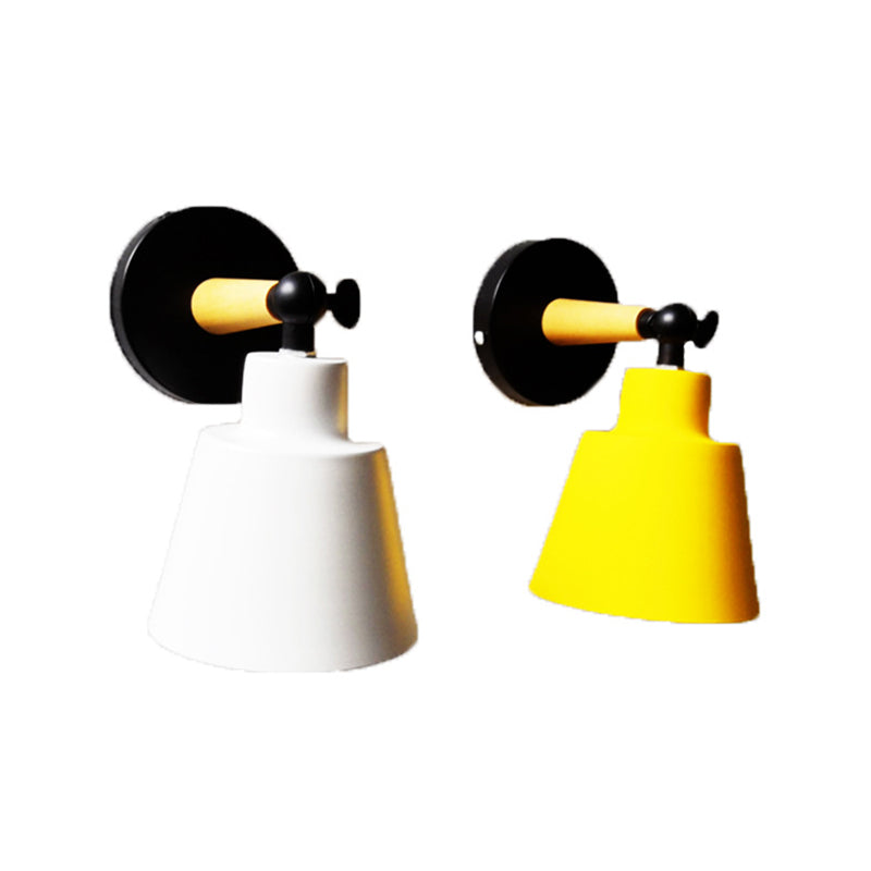 Metal Cone Shaped Sconce Light Fixture Nordic Style Wall Light Fixture for Bedroom