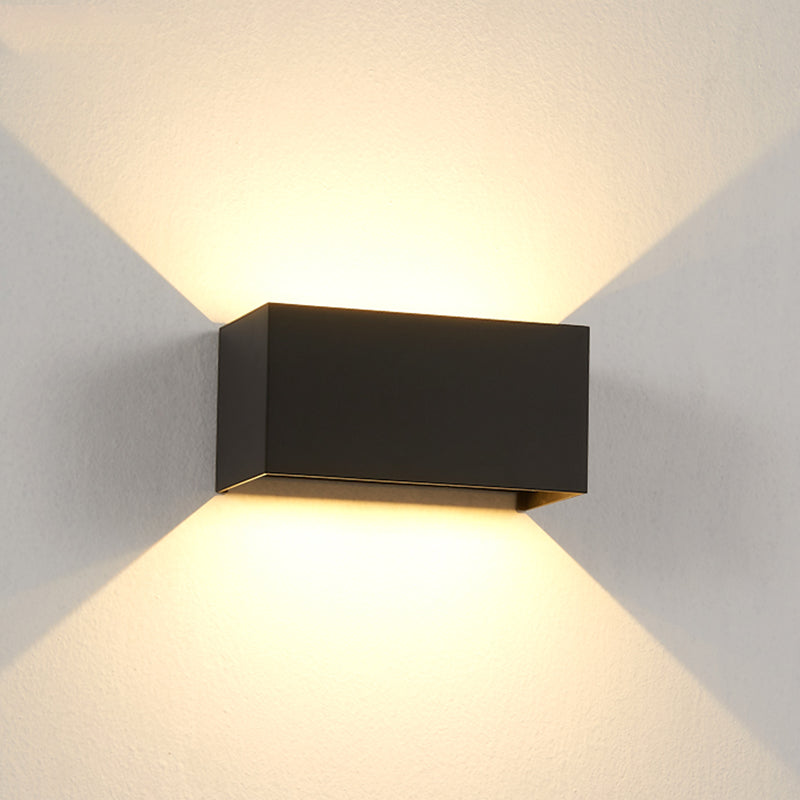 Rectangular LED Wall Lamp in Modern Simplicity Aluminium Waterproof Track Light for Exterior Spaces