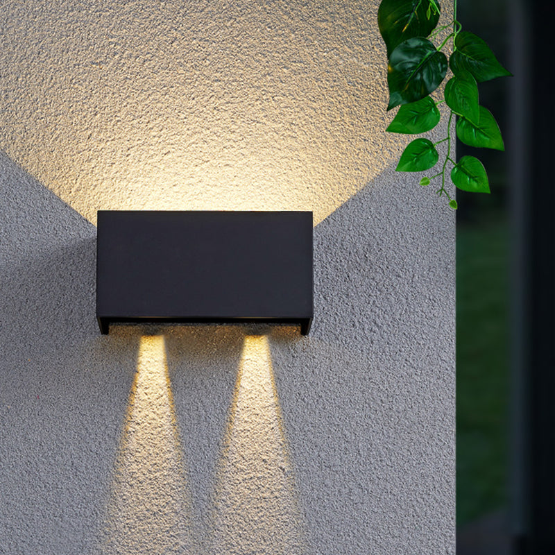 Lampada a parete a LED rettangolare in moderna semplicità in alluminio impermeabile per gli spazi esterni