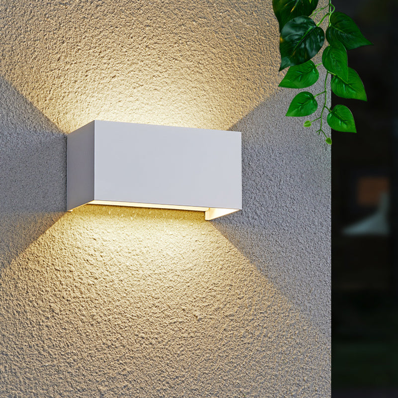 Lampada a parete a LED rettangolare in moderna semplicità in alluminio impermeabile per gli spazi esterni