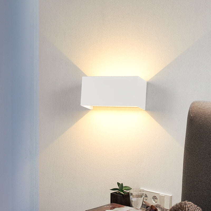 Lampada a parete a LED rettangolare in moderna semplicità in alluminio impermeabile per gli spazi esterni