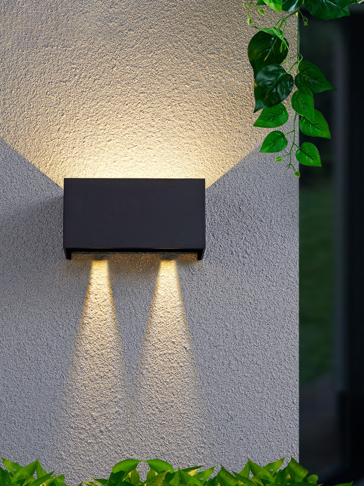 Lampada a parete a LED rettangolare in moderna semplicità in alluminio impermeabile per gli spazi esterni