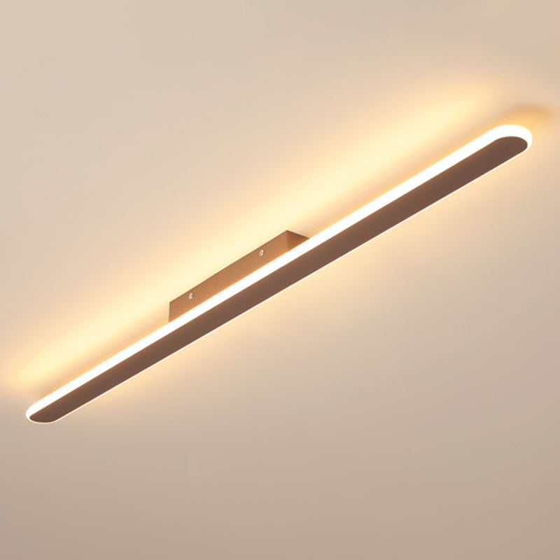 Plafonnier encastré linéaire à 1 lumière, nouveau plafonnier moderne en acrylique